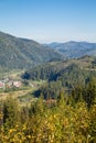 Landscape in Carpathians in auturmn