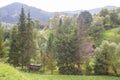 Landscape in Carpathians in auturmn