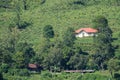 A village in a mountainous area in Sri Lanka