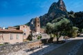 The Village of Moustiers-Sainte-Marie, Provence, France Europe, colorful village in the Provence Royalty Free Stock Photo