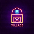 Village Neon Label