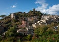 The village of Nonza ,corsica ,France ,landscape typical corsican town Royalty Free Stock Photo