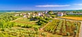 Village of Nova Vas in Istria aerial view Royalty Free Stock Photo