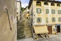 Village of Orta and the Island of San Giulio on Lake Orta, Italy