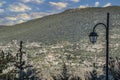 Village over lake Doxa o in Ancient Feneos of Korinthia. Greece