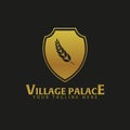 Village Palace Hotel Logo and Emblem. Vector logo illustration.