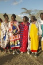 Village people singing at sunset in village of Nairobi National Park, Nairobi, Kenya, Africa