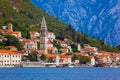 Village Perast on coast of Boka Kotor bay - Montenegro Royalty Free Stock Photo