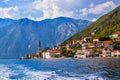 Village Perast on coast of Boka Kotor bay - Montenegro Royalty Free Stock Photo