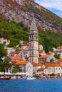 Village Perast on coast of Boka Kotor bay - Montenegro Royalty Free Stock Photo