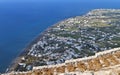 Village of Perissa at Santorini island Royalty Free Stock Photo