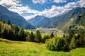 The village of Pfunds Tyrol, Austria on a September day Royalty Free Stock Photo