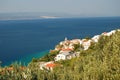 Spectacular scene of village Pisak in Dalmatia, Cr Royalty Free Stock Photo