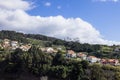 The village of Ponta do Sol lies on the flanks of the volcanic island of Madeira, part of Portugal.