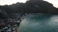 Village port with traditional Philippine boats