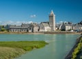 Village of Portbail on a sunny day in summer Royalty Free Stock Photo