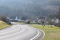 curvy road into Quiddelbach, way from NÃÂ¼rburg to Adenau