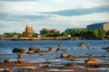 Village of Rabocheostrovsk, Kem. White Sea at low tide