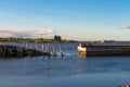 Village of Rabocheostrovsk. Old ruined jetty Royalty Free Stock Photo