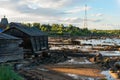 Village of Rabocheostrovsk, White Sea at low tide