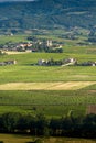 Village of Regnie-Durette and vineyards, Landscape of Beaujolais, France Royalty Free Stock Photo