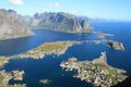 The village of Reine from of Reinebringen Royalty Free Stock Photo