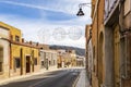 A village that reminds us of the desert and an enormous film set, It has been the set used to recreate the American West, the Royalty Free Stock Photo