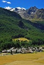 Village Rhemes Notre Dame in Aosta valley Royalty Free Stock Photo