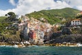 The village of Riomaggiore of the Cinque Terre,