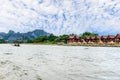 Village riverside river song at Vang Vieng