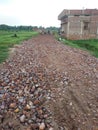 A village Road construction in India .