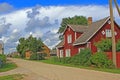 Village road by Peipsi lake, Estonia Royalty Free Stock Photo