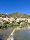 The village Roquebrun in Languedoc