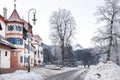 Village of Royal castles Schwangau in winter, Bavaria, Royalty Free Stock Photo
