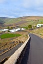 Village in rural hilly area in Lanzarote Royalty Free Stock Photo