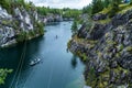 Village Ruskeala, Sortavala, Republic of Karelia, Russia, August 14, 2016: Mountain Park