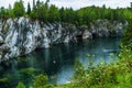 Village Ruskeala, Sortavala, Republic of Karelia, Russia, August 14, 2016: Mountain Park