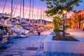 Village of Sali on Dugi Otok island colorful harbor sunset view Royalty Free Stock Photo