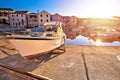 Village of Sali on Dugi Otok island colorful morning harbor view Royalty Free Stock Photo