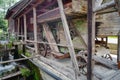 The old threshing machine from Sarbi village, Budesti commune, Maramures county, Romania.