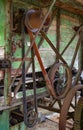 The old threshing machine from Sarbi village, Budesti commune, Maramures county, Romania.