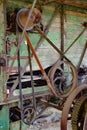The old threshing machine from Sarbi village, Budesti commune, Maramures county, Romania. Royalty Free Stock Photo