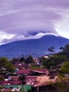 village scenery under the mountains Royalty Free Stock Photo