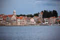 Village Sepurine, Prvic island, view from the sea Royalty Free Stock Photo