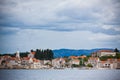 Village Sepurine, Prvic island, view from the sea Royalty Free Stock Photo