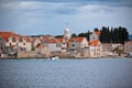 Village Sepurine, Prvic island, view from the sea Royalty Free Stock Photo