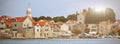 Village Sepurine, Prvic island, view from the sea Royalty Free Stock Photo