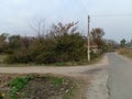 Village side road show calmness Royalty Free Stock Photo