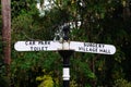 Village signpost, Weobley. Royalty Free Stock Photo