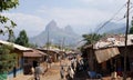 Village at Simien mountains national park in Ethiopia